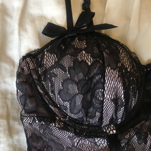 Black + Pink Lace Babydoll - NWOT - Picture 3 of 10